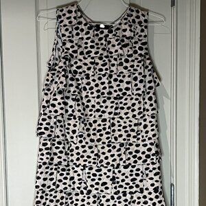 3.1 Phillip Lim Sleeveless Cotton Tiered Mini Dress in Animal Print Size Medium